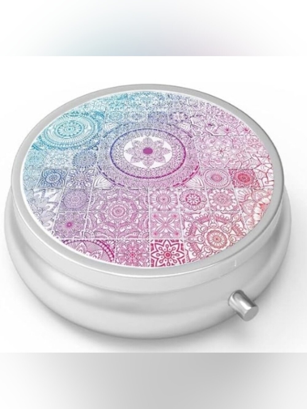 Mirrored Compact Pill Box